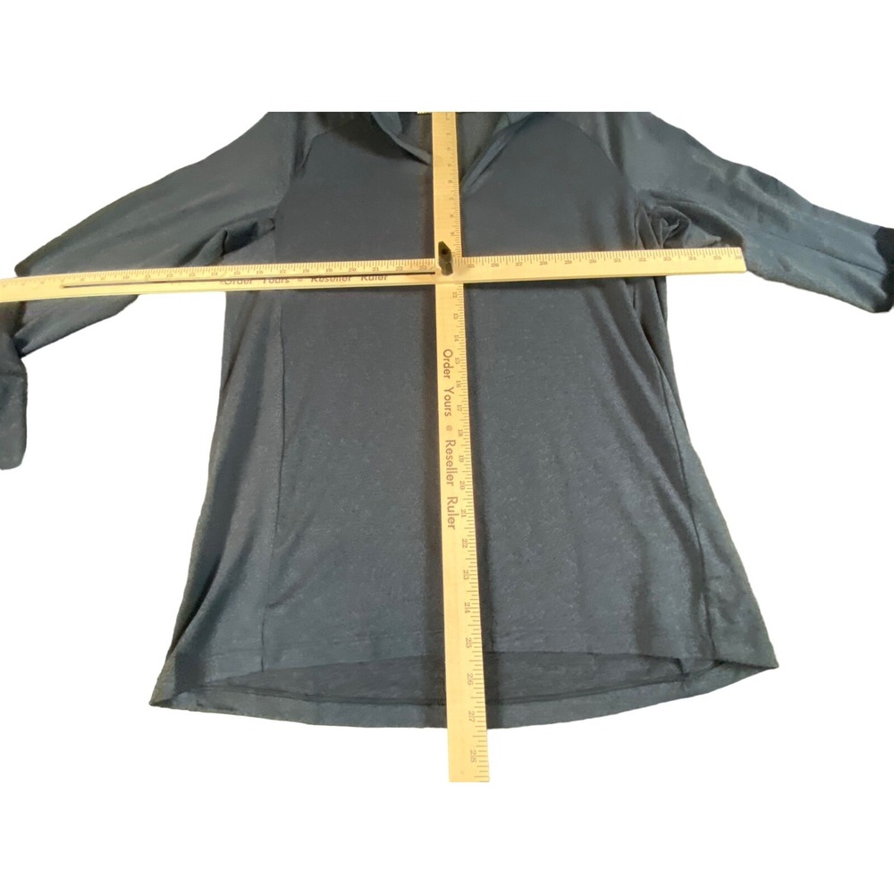 REI 1/4 ZIP  Pullover Shirt Mens Medium Blue Reflective hiking outdoors athletic - Picture 7 of 10